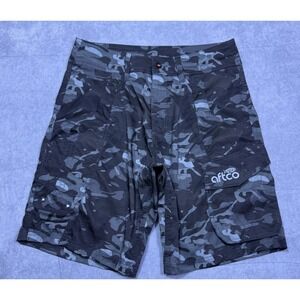 AFTCO Shorts Mens 30 Camo Performance Fishing Stretch Athletic Outdoors Gorpcore